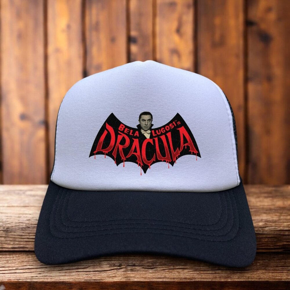 Bela Lugosi Dracula Mens Trucker Hat Black Snapback Classic Vampire Horror Movie